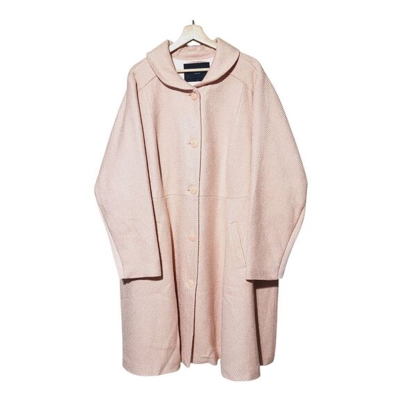 Torrid Wool Blend Shawl Collar Coat Pale Blush Dress Coat Torrid 3X See Measures - Picture 14 of 16